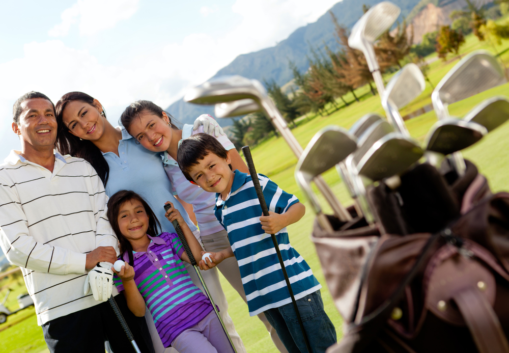 Family Playing Golf