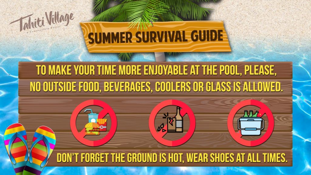 Tahiti Village Las Vegas Summer Survival Guide wear flip flops