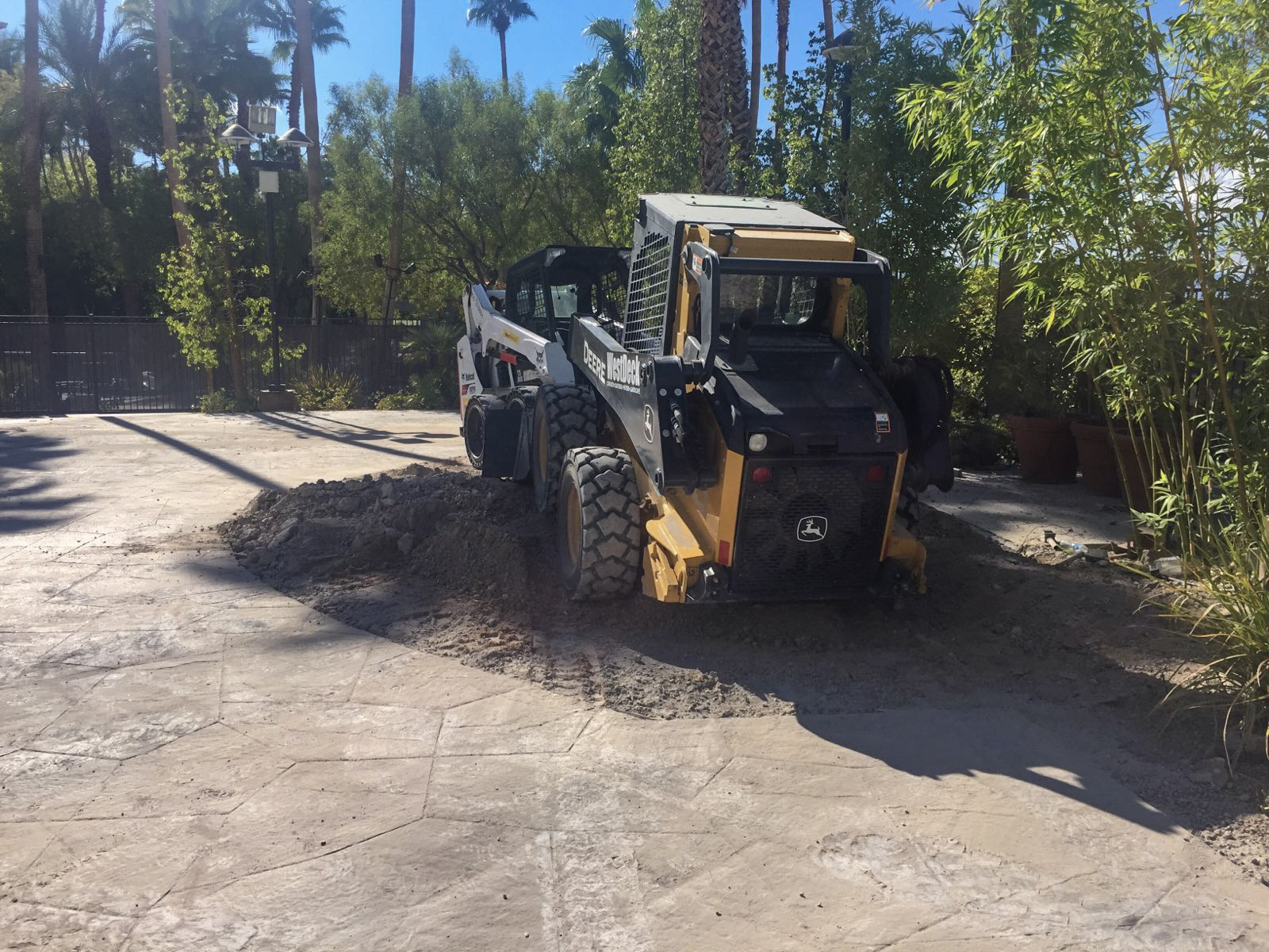 Construction begins on our new summer luau tent inside the Island Courtyard at Tahiti Village