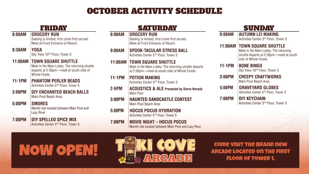 Tahiti Village Resort Las Vegas October activities