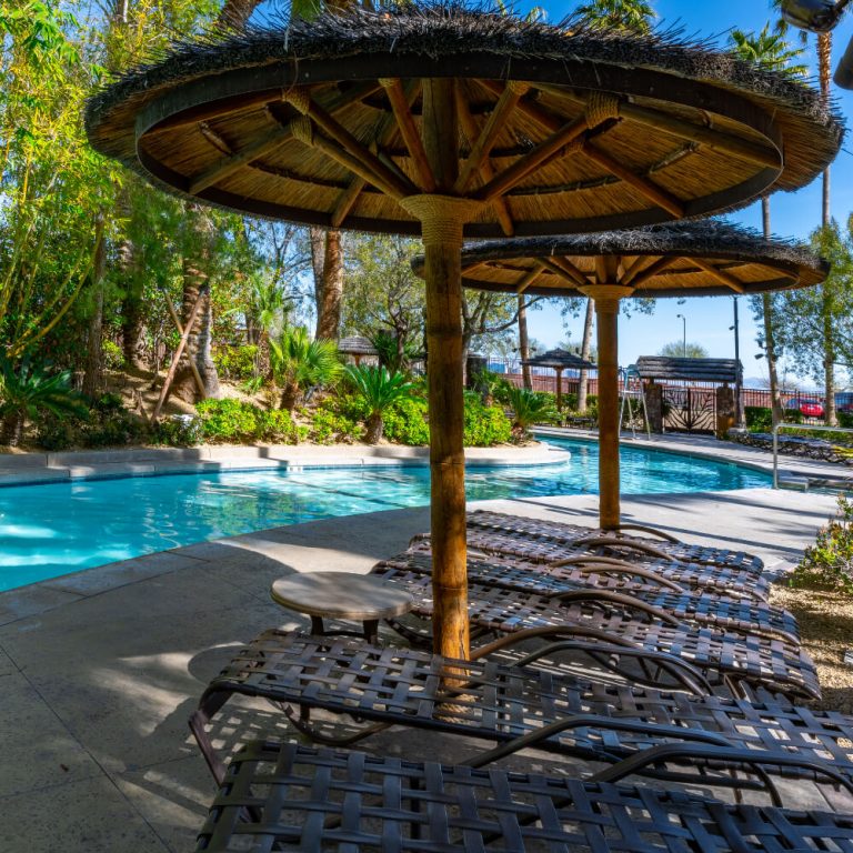 chairs by lazy river