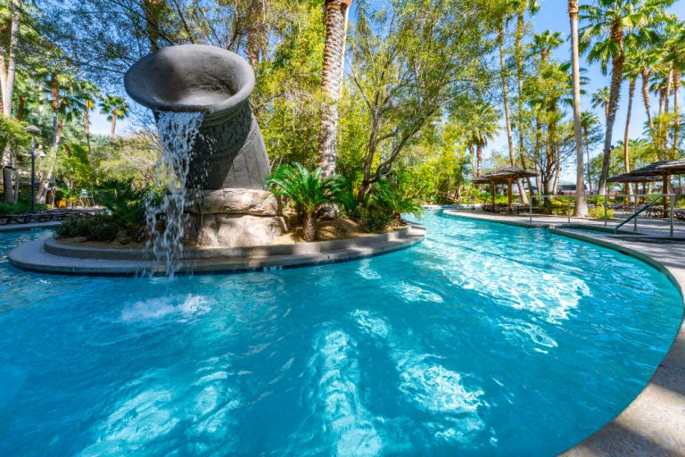 lazy river bend waterfall