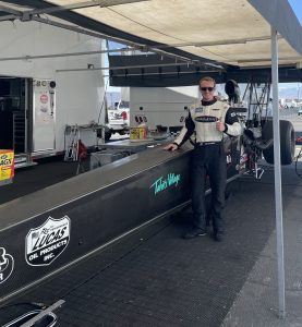 Hunter Green with his Top Alcohol Car